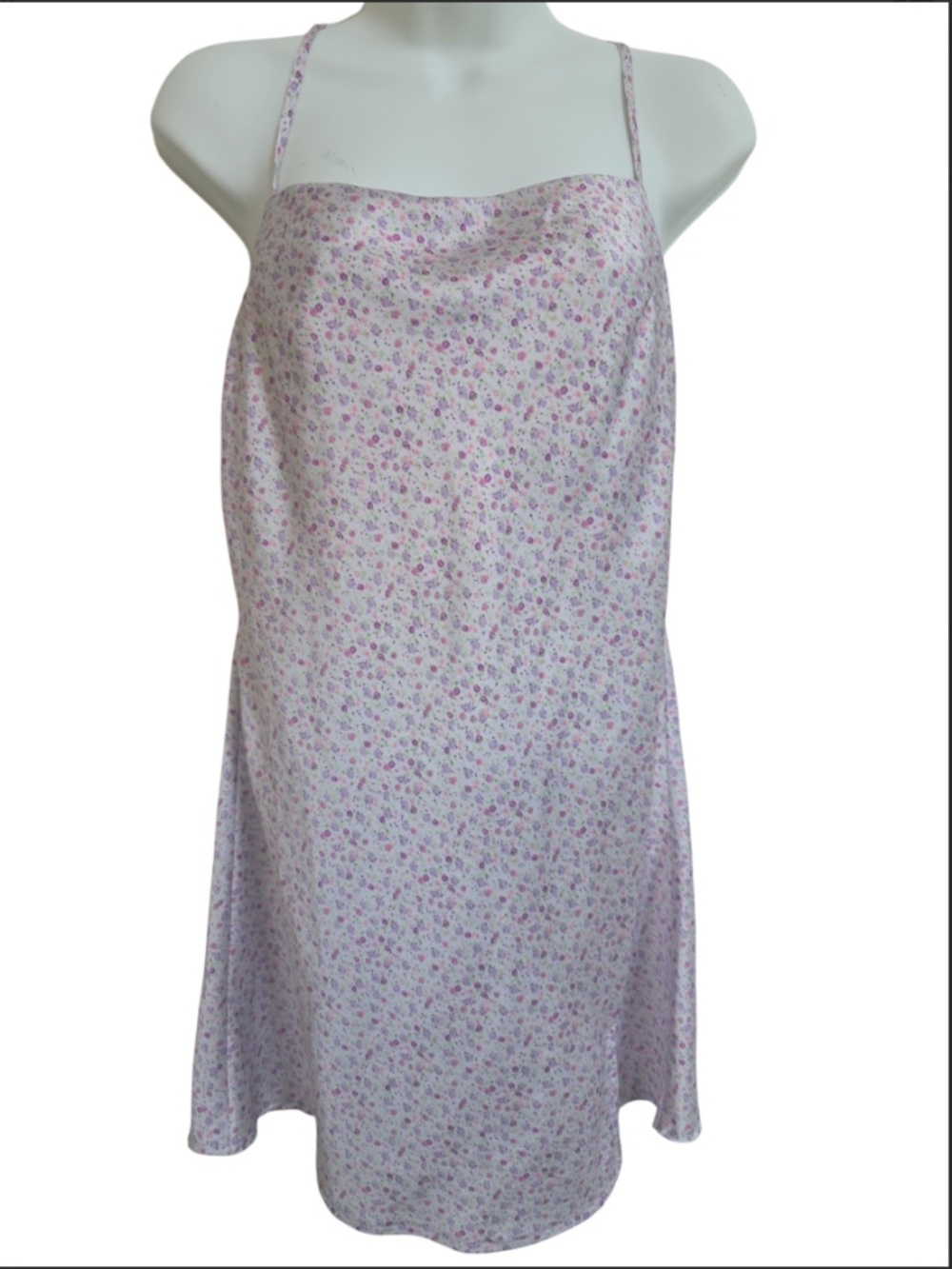 Princess Polly Ditzy Lavender Floral Satin Mini Sundress 6